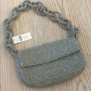Light Gray Chunky Chain Shoulder Bag